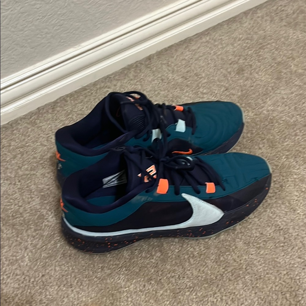 Kids' Teal and Orange Athletic Shoes